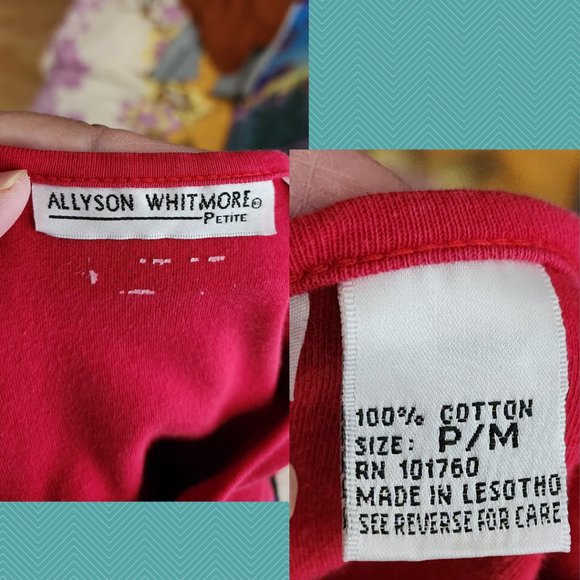 Allyson Whitmore Red Christmas Cats Embroidered Tee - Picture 5 of 5